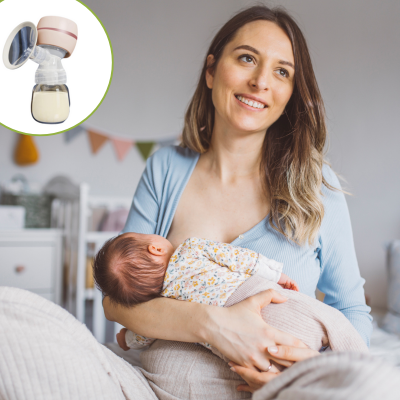 tire lait électrique rosace maman prend plaisir avec son enfant