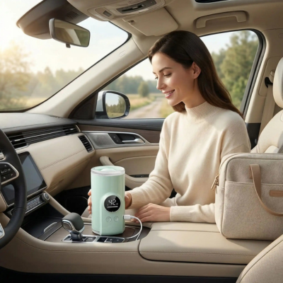 chauffe biberon maman chauffe lait dans sa voiture