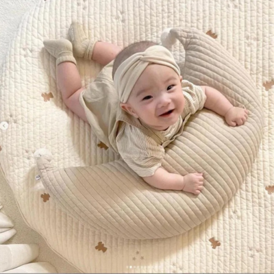 coussin allaitement fleur coton bebe heureux