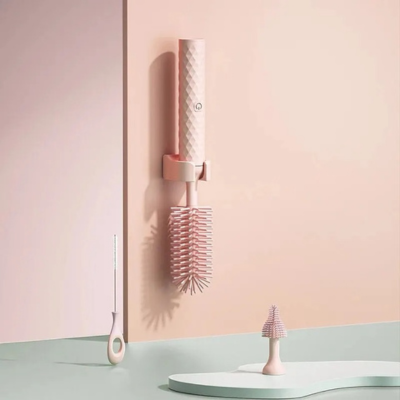 goupillon biberon electrique USB CleanRotate acrocher au mur