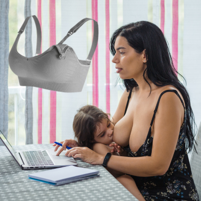 soutien gorges allaitement grande taille nacre gris