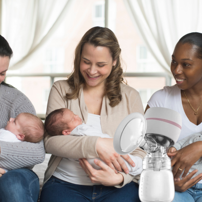 tire-lait électrique bicolore groupe maman