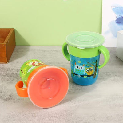 Verre pour bebe orange vert