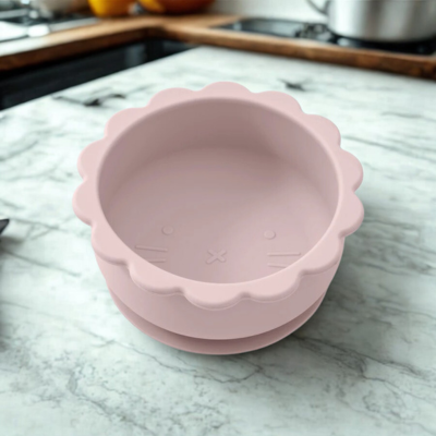 Assiette bebe Antiderapante Silicone lilas