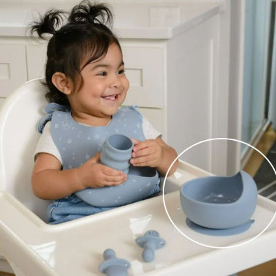 Assiette bebe Autonomie bleu