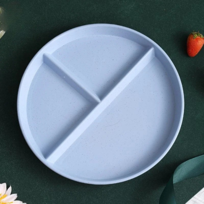 Assiette bebe ecologique bleu