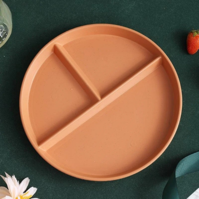 Assiette bebe ecologique orange