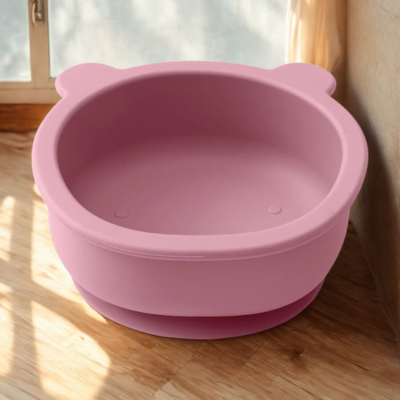 Assiette pour bebe Antiderapante rose