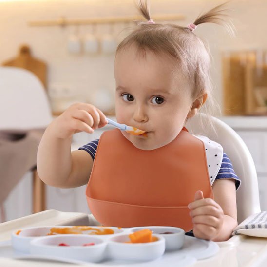 Bavoir bebe Collection Premium enfant mange seul