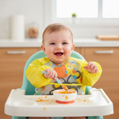Bavoir bebe Douceur Absorbante enfant mange sa soupe