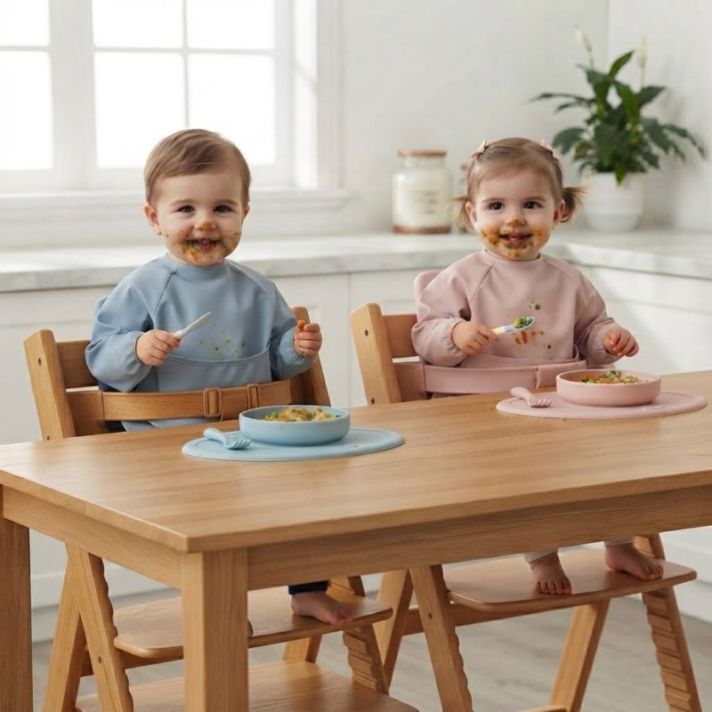 Bavoir bebe Zero Tache a table