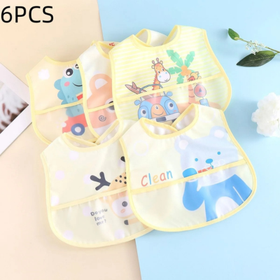 Bavoir bebe petit glouton jaune