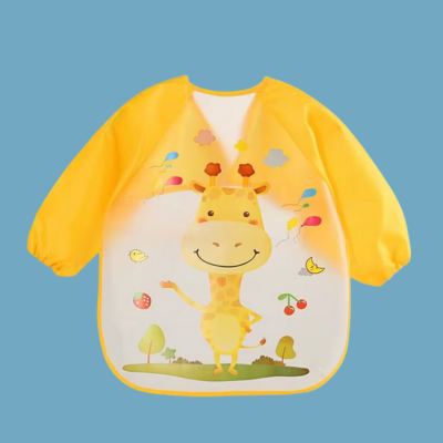 Bavoir manche longue impermeable Bebe girafe