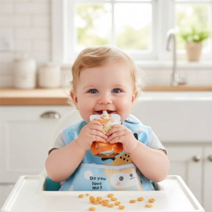 Bavoir pour bébé Protection qui mange sa compote