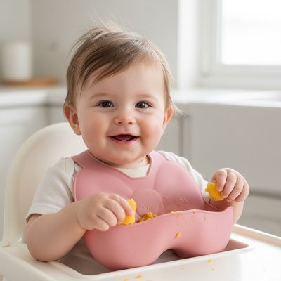 Bavoir silicone bebe Repas propres bebe mange seul
