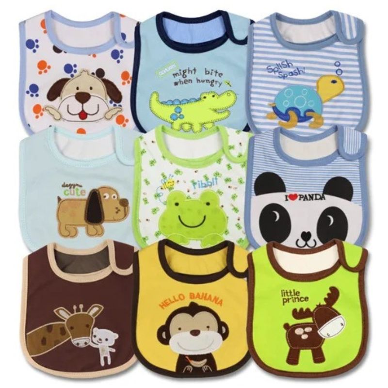Bavoir Bébé Super-Absorbant  coloris garçon