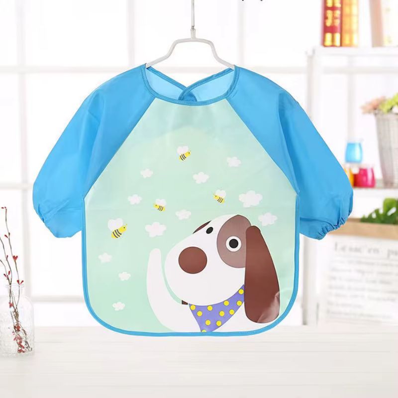 Bavoir manche longue Impermeable Bebe pompier chien