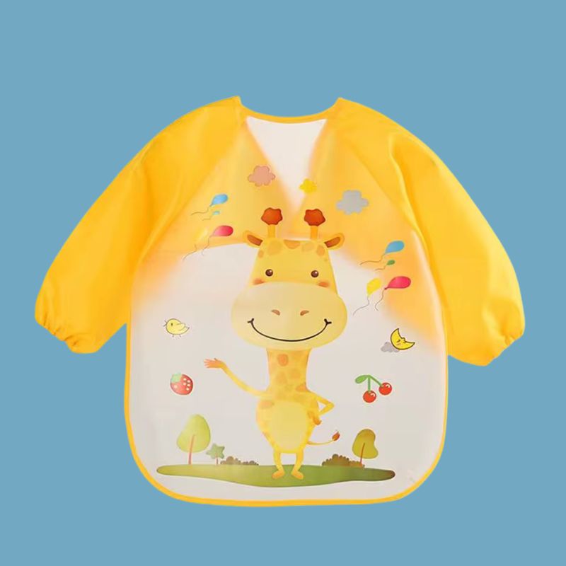 Bavoir manche longue Impermeable Bebe girafe