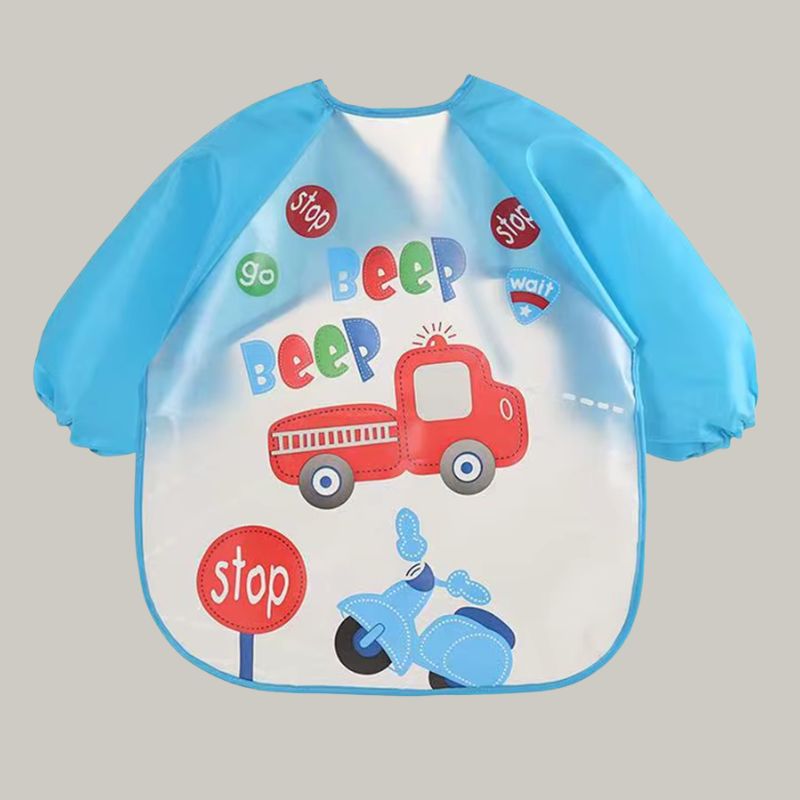 Bavoir manche longue impermeable Bebe pompier