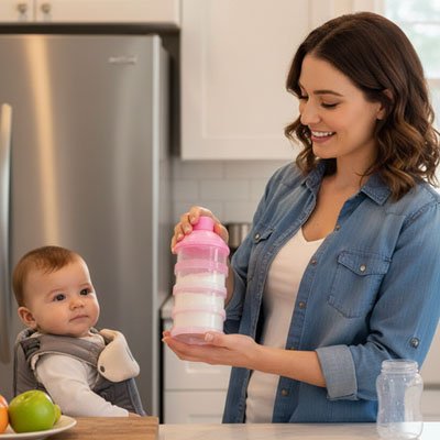 Boite doseuse lait Empilable prepare biberon bebe