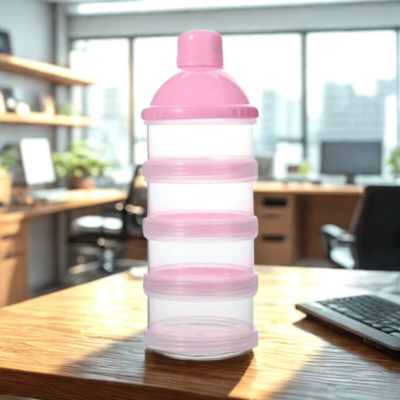 Boite doseuse lait Empilable rose