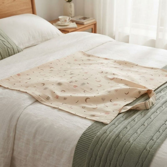 Cape allaitement etaler sur le lit