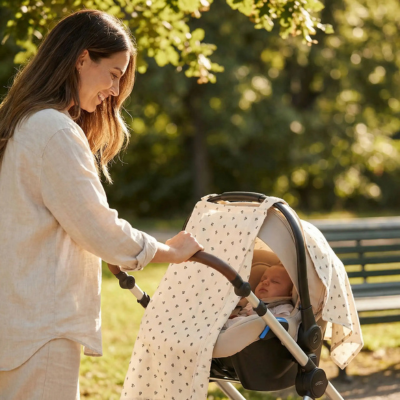 Cape dallaitement maman en poussette