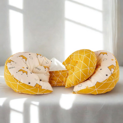 coussin grossesse babil orange poser au lit