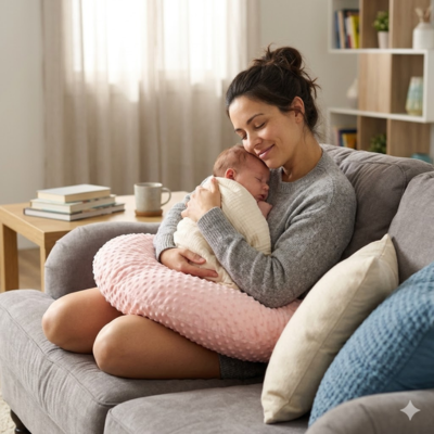 maman caline bebe sur Coussin d'allaitement