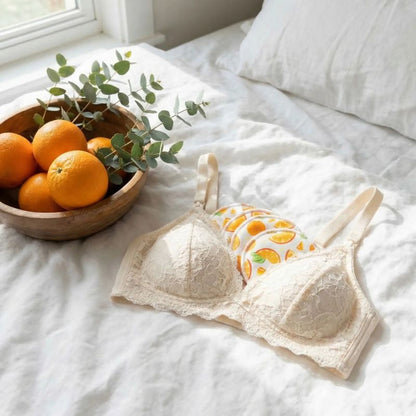Coussinet d'allaitement Bambou réutilisable poser sur le lit