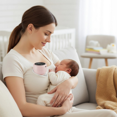 Tire lait Sans Fil maman assit avec son bebe