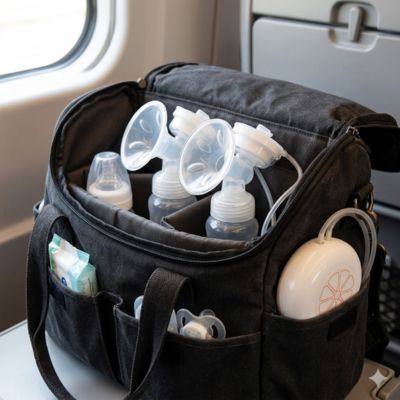 tire lait main lire dans sac voyage