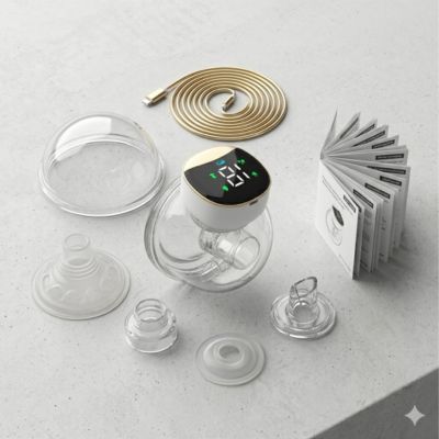 tire lait electrique dore avec ses accessoires