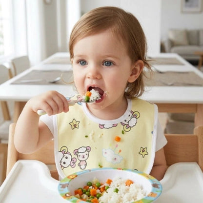 bavoir bebe enfant mange a table