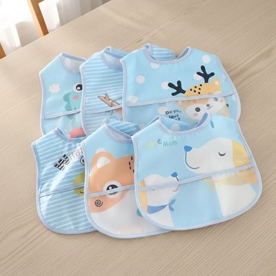 Bavoir pour bebe lot de six bavoir bleu