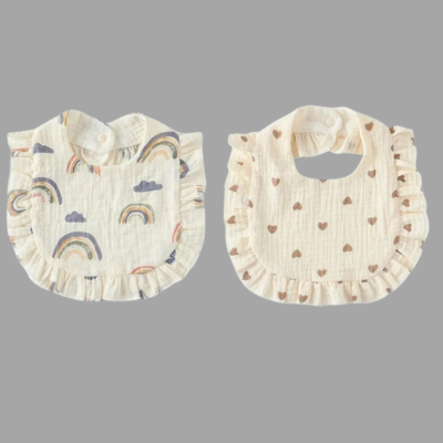 bavoir pour bebe style chic coeur nuage