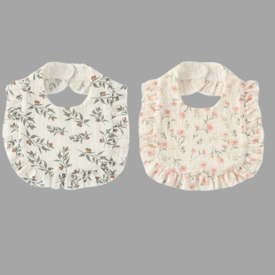 bavoir pour bebe style chic fleurie