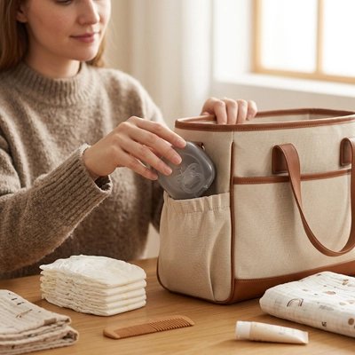 Boite a tetine​ maman met dans son sac langer