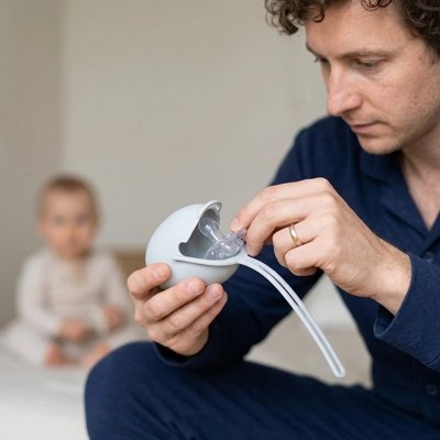 Boite a tetine​ papa donne a son bebe sa sucette