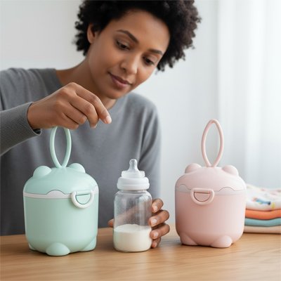 Boite doseuse lait nomade baby prepare biberon pour bebe