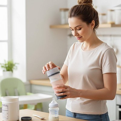 Boite doseuse lait nomade maman prepare biberon