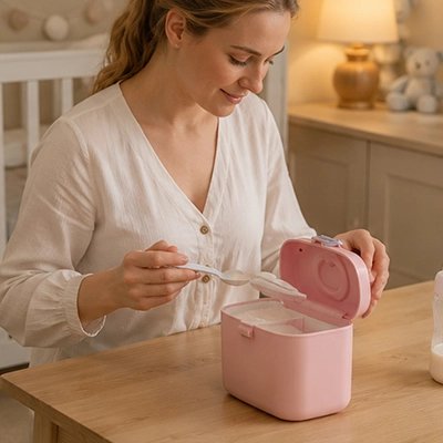 Boite doseuse lait poser sur la table