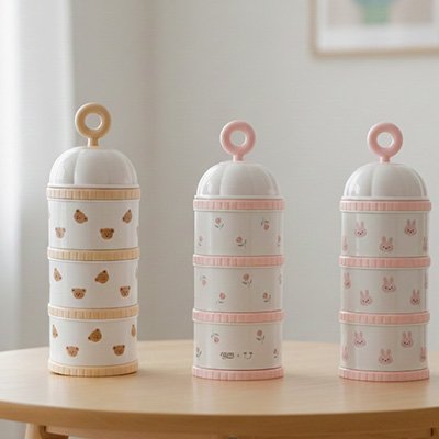 Boite doseuse lait pratique motif varie