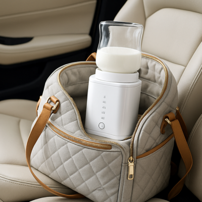 chauffe biberon sans fil babycomfort dans sac maman
