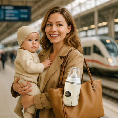 chauffe biberon nutriwarm accrocher au sac de maman