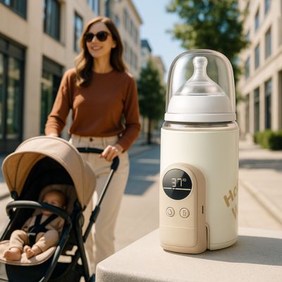 Chauffe biberon Nutriwarm avec maman en poussette