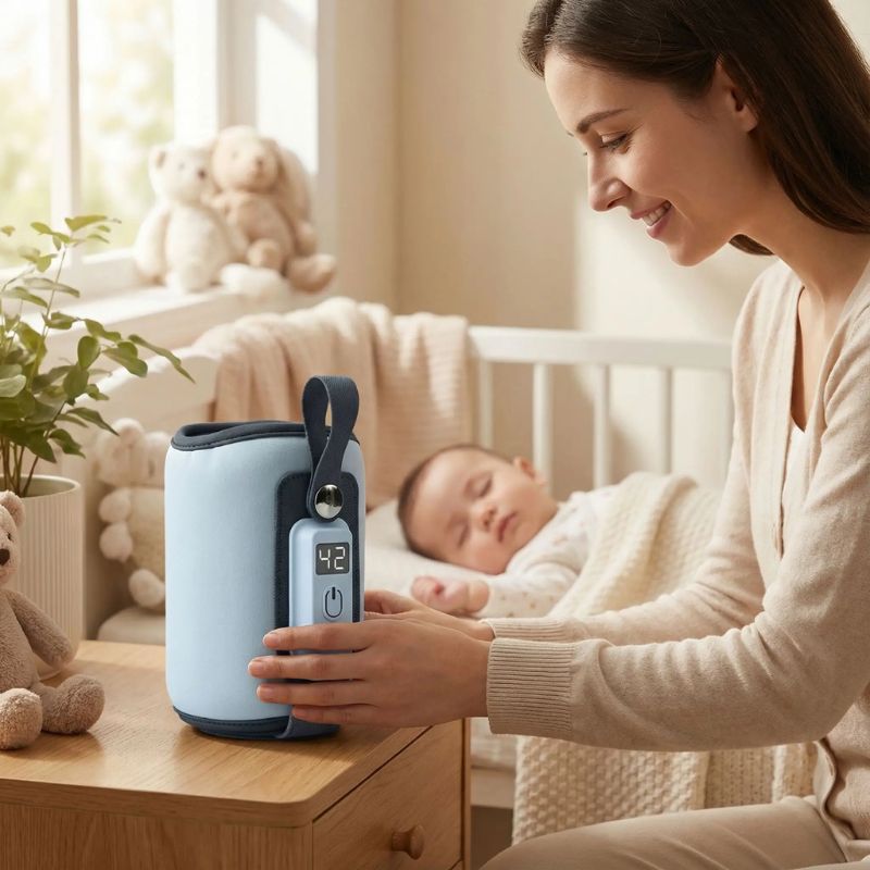 chauffe biberon portable maman dans chambre bebe