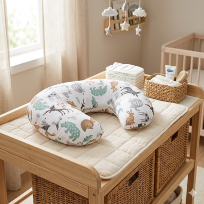 coussin d'allaitement poser table langer