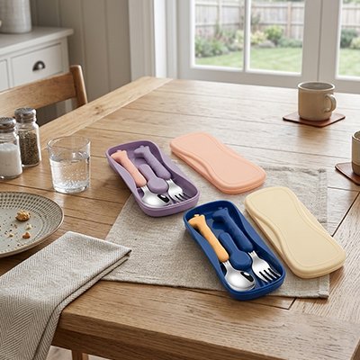 couvert pour bebe​ poser sur table cuisine