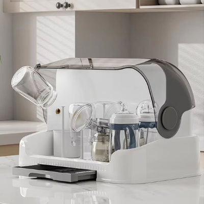 egouttoir biberon crystaldry gris avec biberon